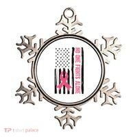 No One Fights Alone Breast Cancer Usa Ribbon Ornament thumb 0
