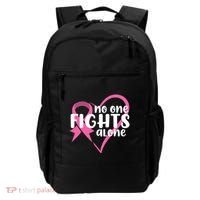 No One Fights Alone Breast Cancer Heart Backpack thumb 0