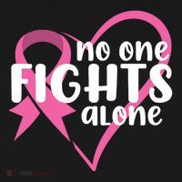 No One Fights Alone Breast Cancer Heart Coaster thumb 2