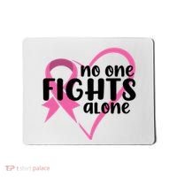 No One Fights Alone Breast Cancer Heart Mousepad thumb 0