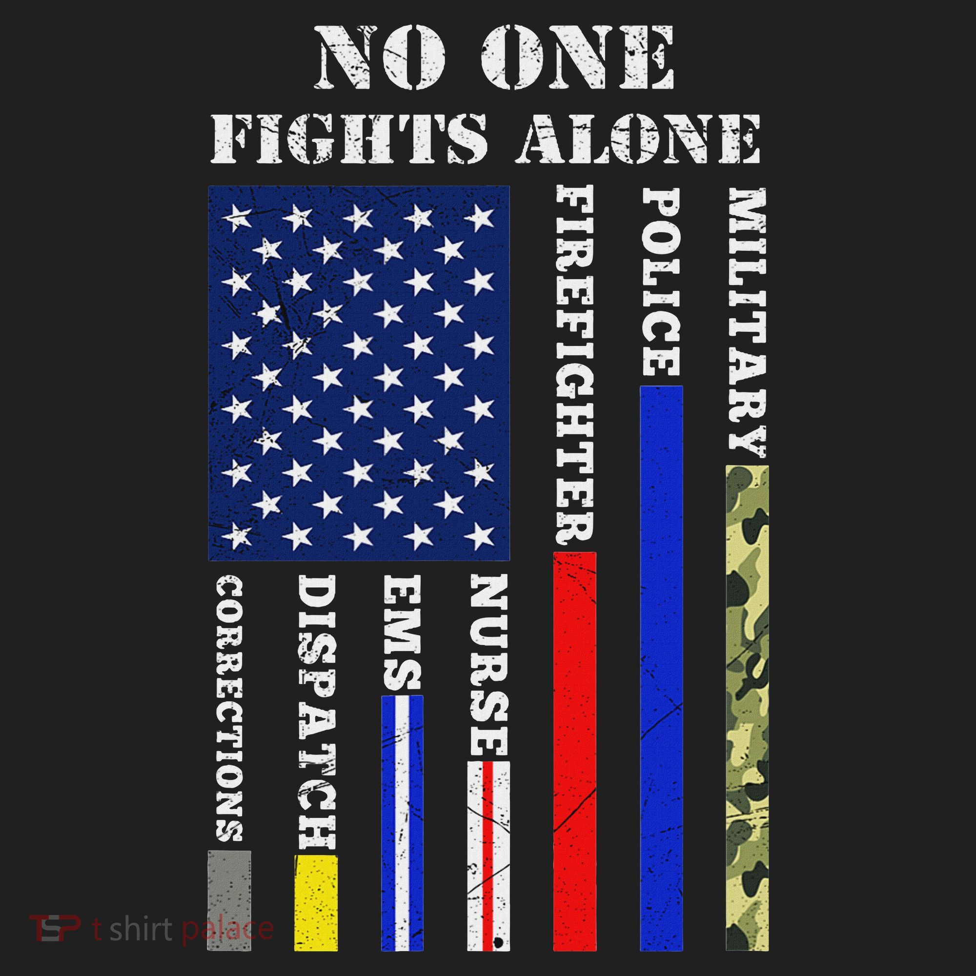 No One Fights Alone Usa Flag For 4th July Tumbler