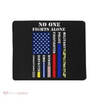 No One Fights Alone Usa Flag For 4th July Mousepad thumb 0