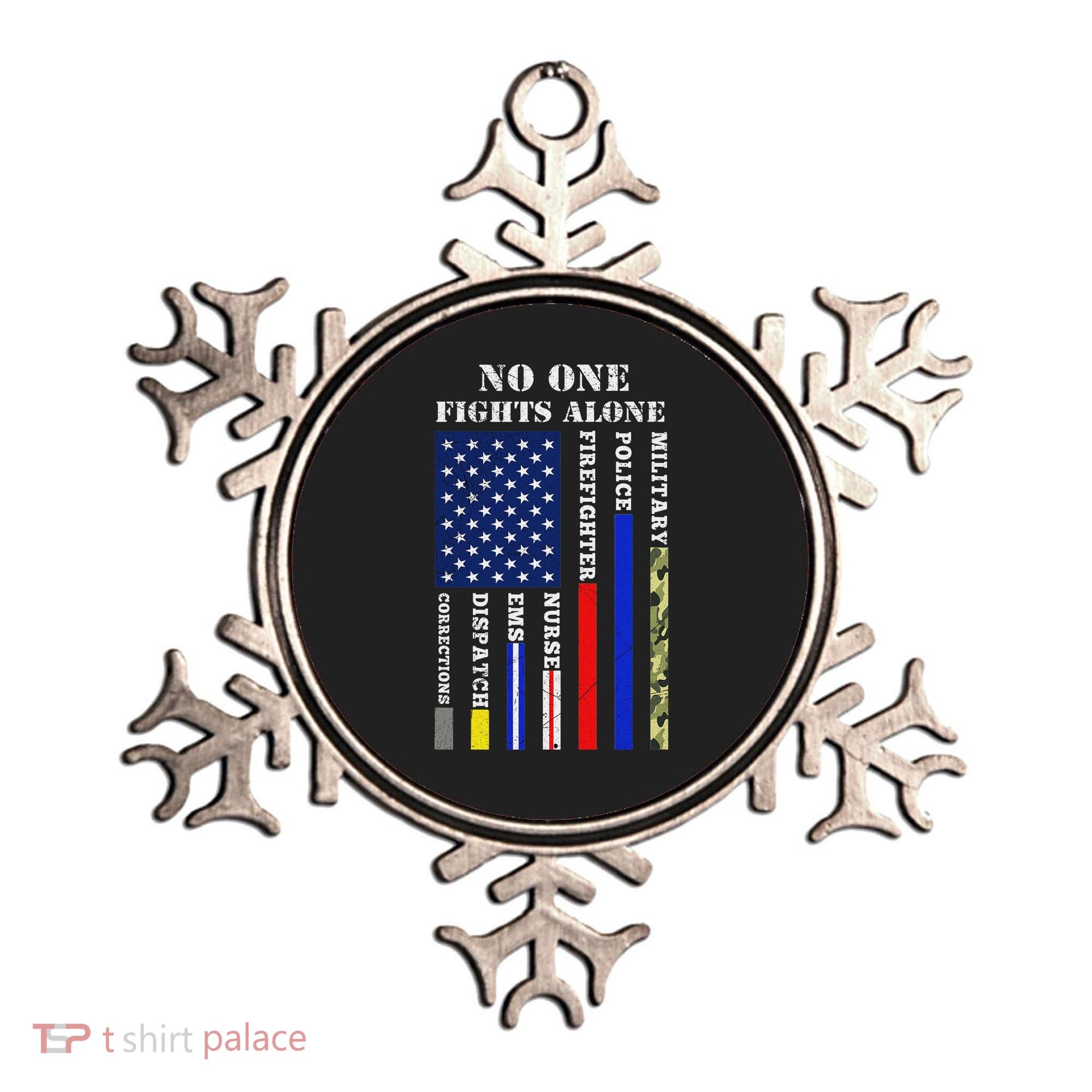 No One Fights Alone Usa Flag For 4th July Ornament