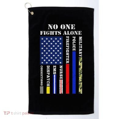 No One Fights Alone Usa Flag For 4th July Golf Towel