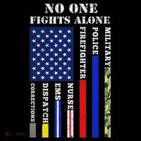 No One Fights Alone Usa Flag For 4th July Women's T-Shirt thumb 6