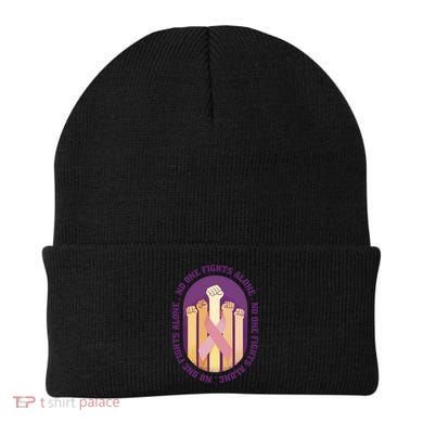 No One Fights Alone Breast Cancer Beanie