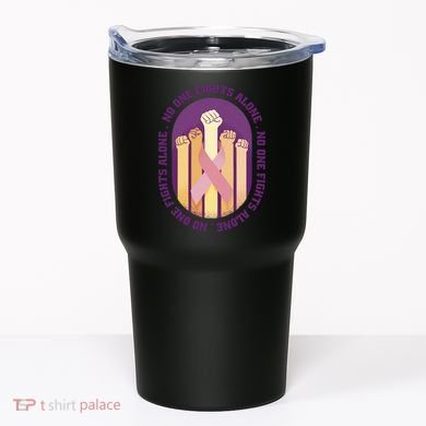 No One Fights Alone Breast Cancer Tumbler
