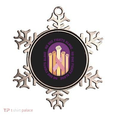 No One Fights Alone Breast Cancer Ornament