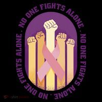 No One Fights Alone Breast Cancer Ornament thumb 1