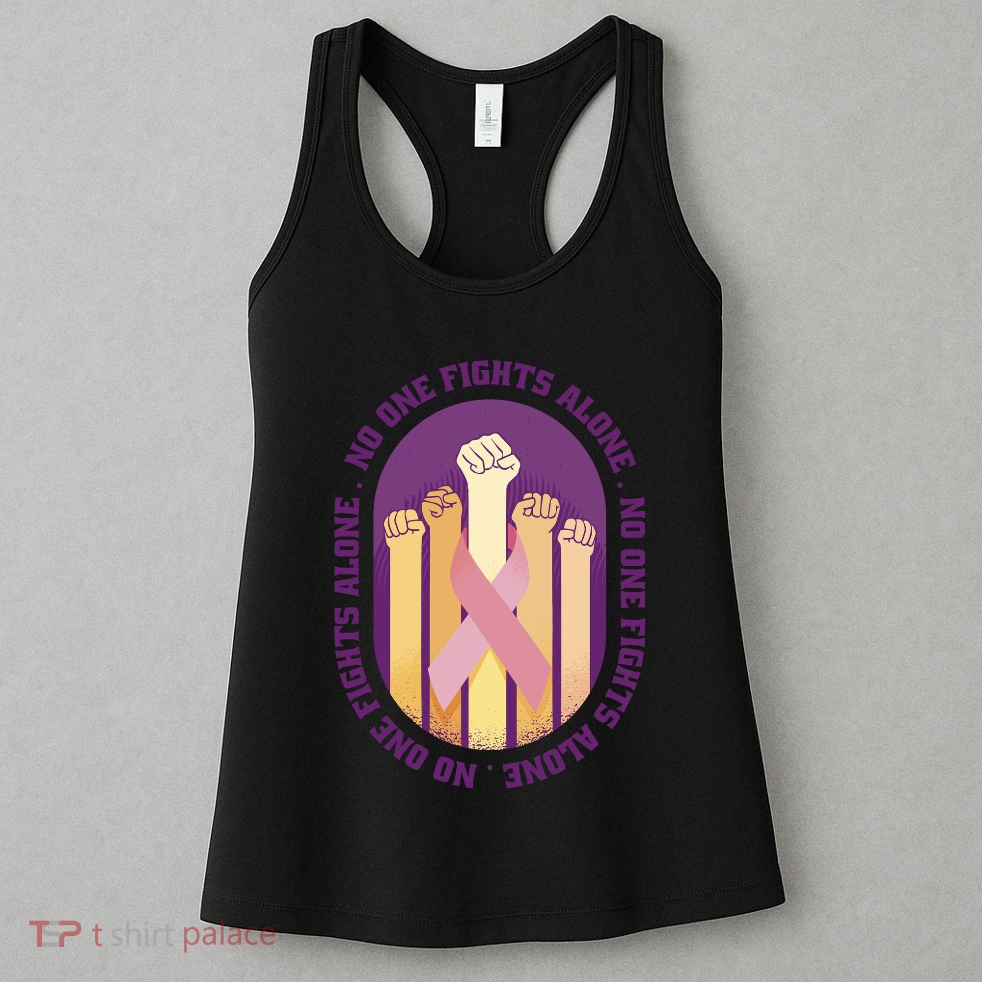 No One Fights Alone Breast Cancer Women's Tank Top