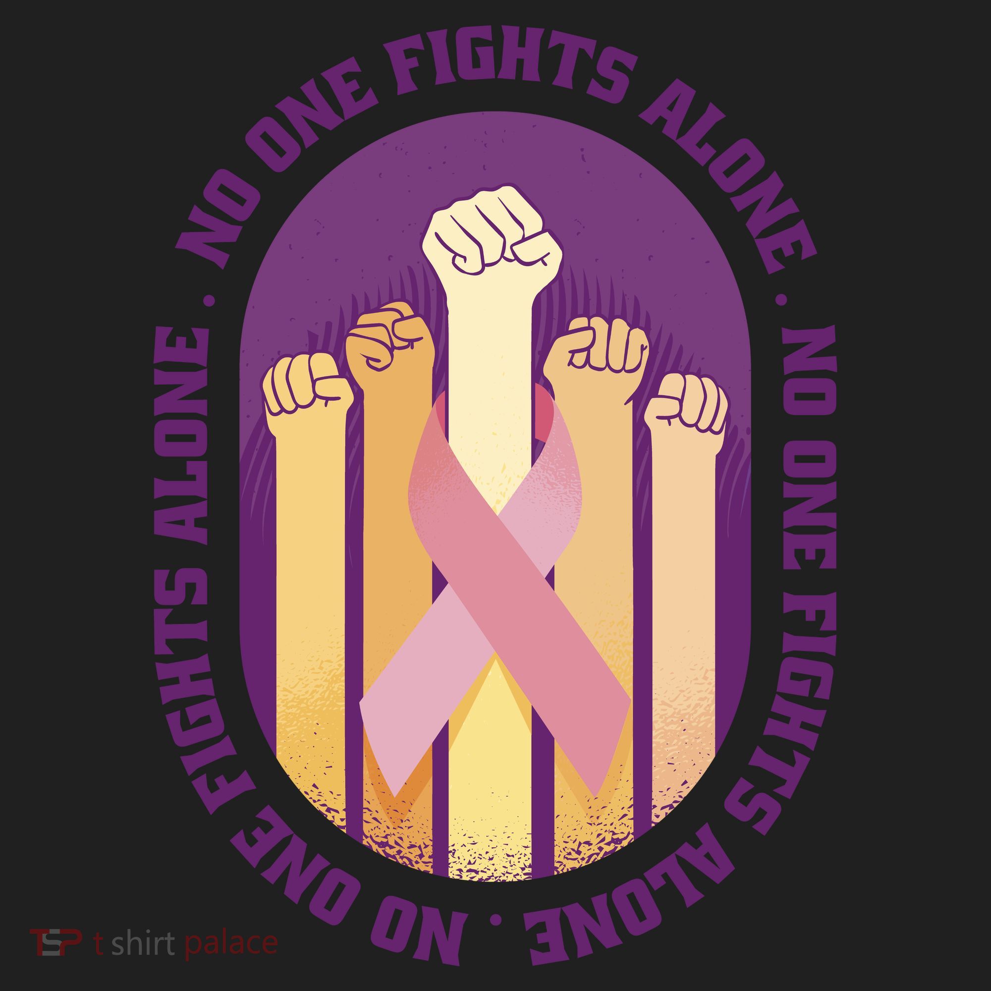 No One Fights Alone Breast Cancer Hat