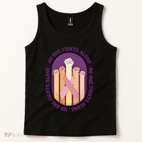 No One Fights Alone Breast Cancer Tank Top thumb 2
