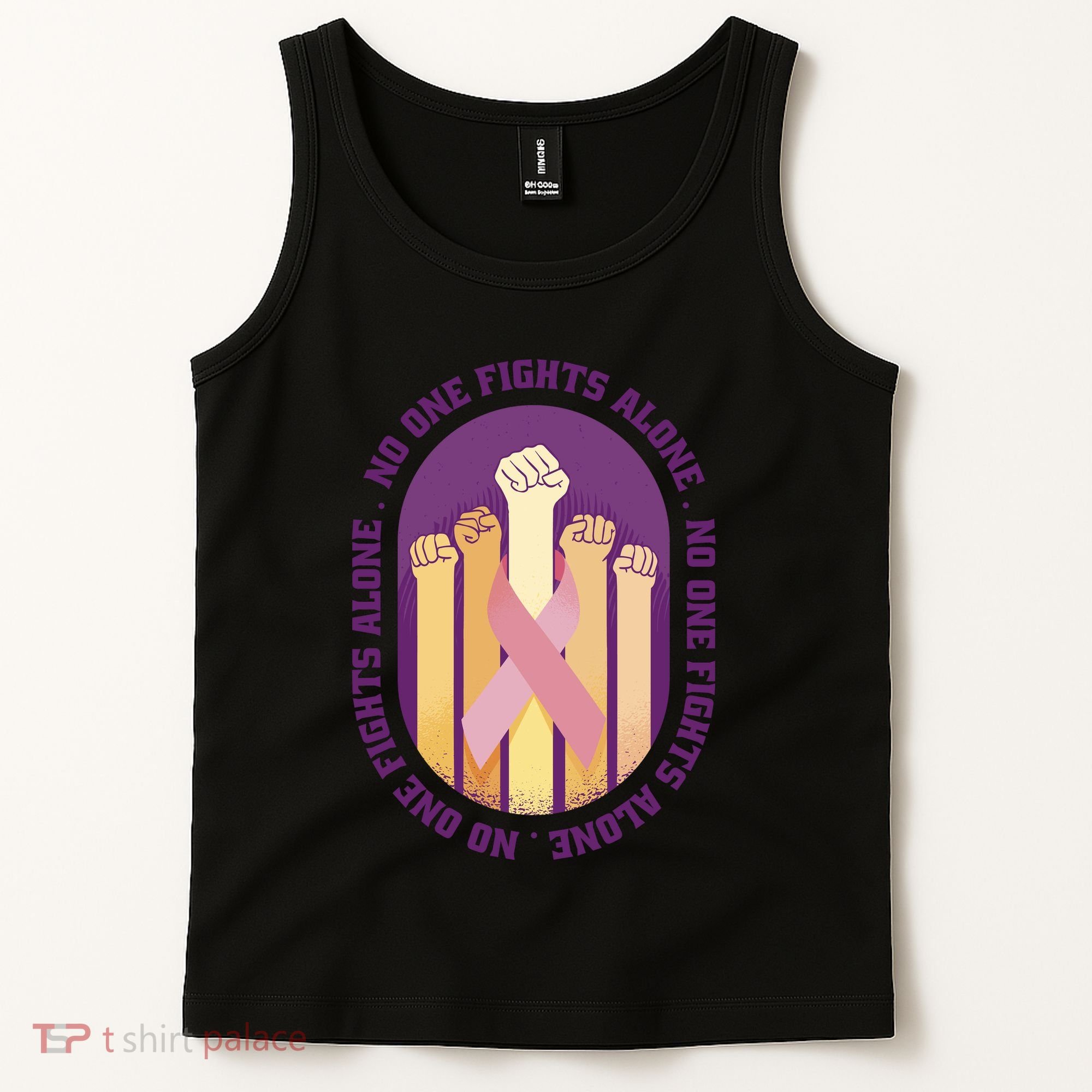 No One Fights Alone Breast Cancer Tank Top