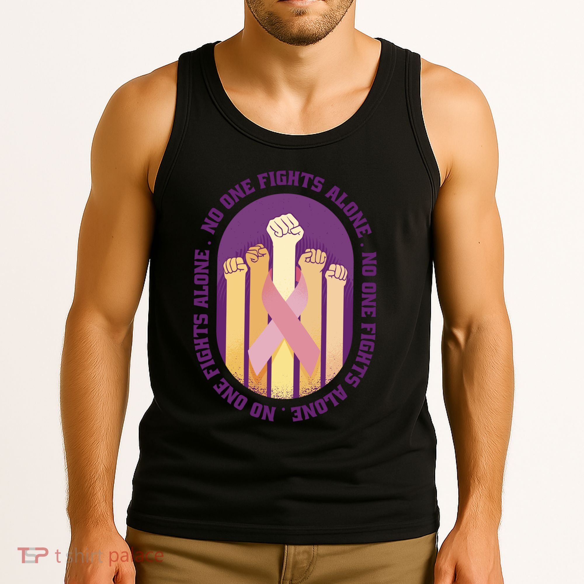 No One Fights Alone Breast Cancer Tank Top