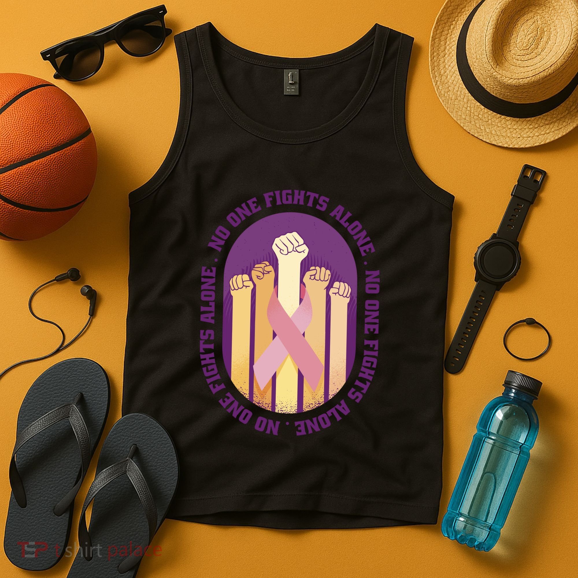 No One Fights Alone Breast Cancer Tank Top