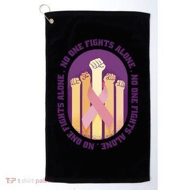No One Fights Alone Breast Cancer Golf Towel