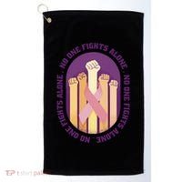 No One Fights Alone Breast Cancer Golf Towel thumb 0
