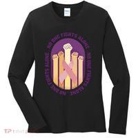 No One Fights Alone Breast Cancer Women's Long Sleeve Shirt thumb 0