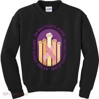 No One Fights Alone Breast Cancer Kids Sweatshirt thumb 0