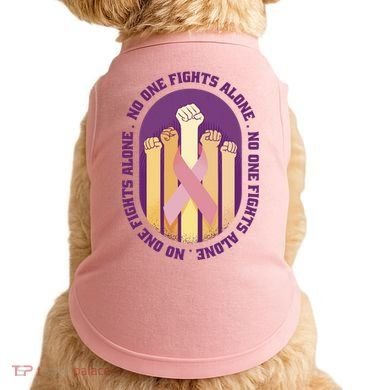 No One Fights Alone Breast Cancer Doggie Tank