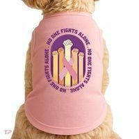 No One Fights Alone Breast Cancer Doggie Tank thumb 0
