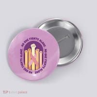 No One Fights Alone Breast Cancer Button thumb 0