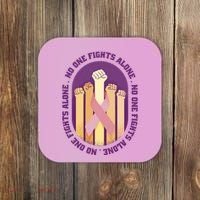 No One Fights Alone Breast Cancer Coaster thumb 0