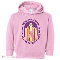 No One Fights Alone Breast Cancer Toddler Hoodie thumb 0