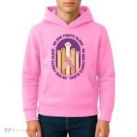No One Fights Alone Breast Cancer Kids Hoodie thumb 4