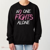 No One Fights Alone Breast Cancer Women's Sweatshirt thumb 0