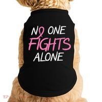 No One Fights Alone Breast Cancer Doggie Tank thumb 0