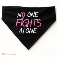 No One Fights Alone Breast Cancer USA-Made Doggie Bandana thumb 0