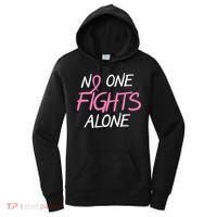 No One Fights Alone Breast Cancer Women's Hoodie thumb 0