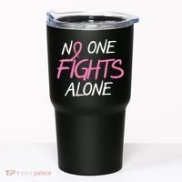 No One Fights Alone Breast Cancer Tumbler thumb 0