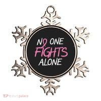 No One Fights Alone Breast Cancer Ornament thumb 0