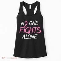 No One Fights Alone Breast Cancer Women's Tank Top thumb 0
