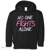No One Fights Alone Breast Cancer Toddler Hoodie thumb 0