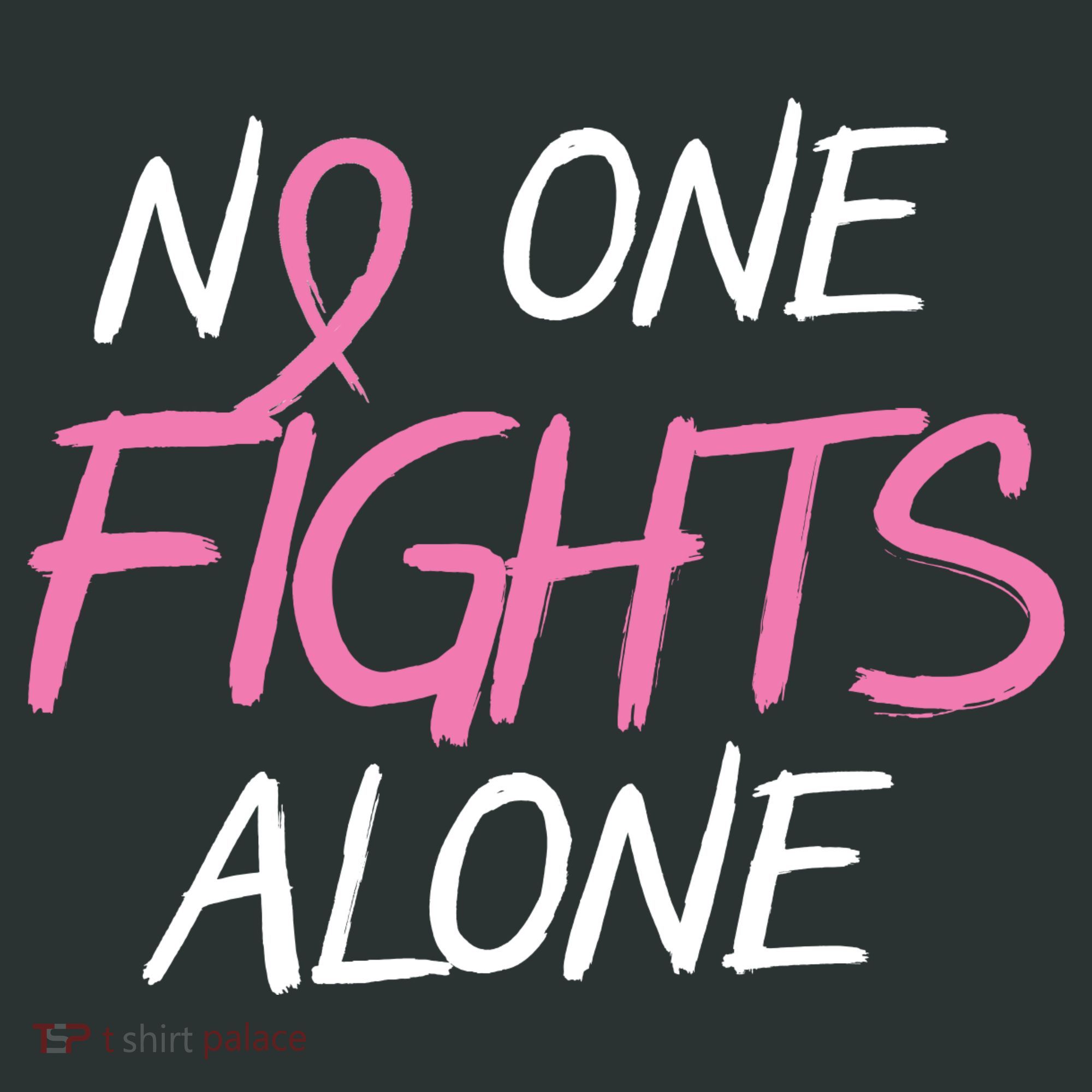 No One Fights Alone Breast Cancer Hoodie