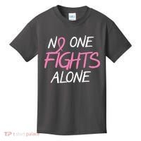 No One Fights Alone Breast Cancer Kids T-Shirt thumb 0