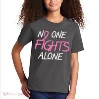 No One Fights Alone Breast Cancer Kids T-Shirt thumb 2