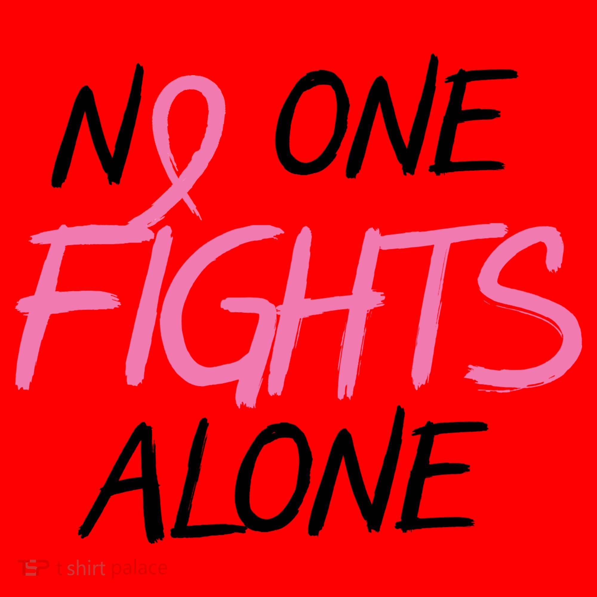 No One Fights Alone Breast Cancer Santa Hat