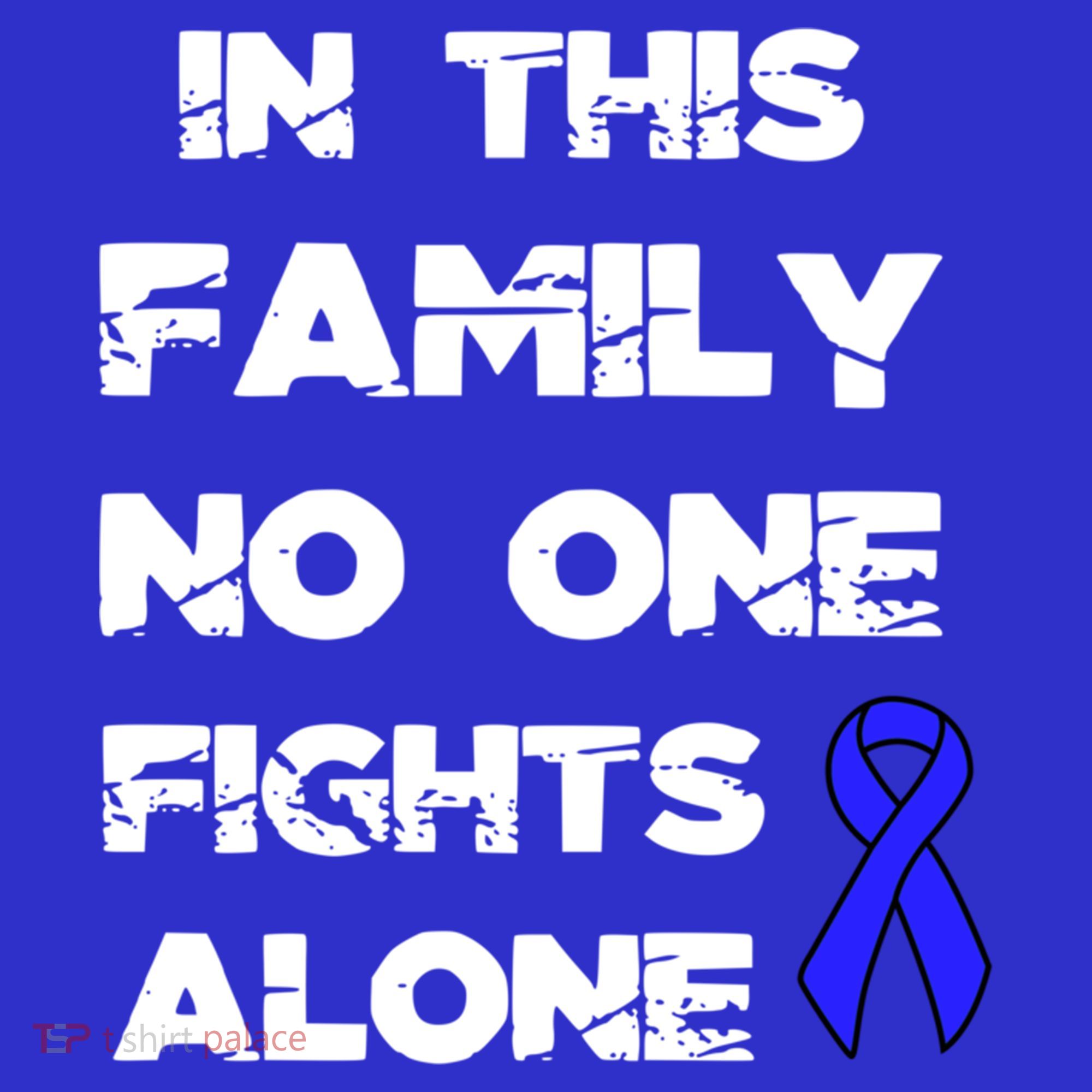 No One Fights Colon Cancer Alone Awareness Blue Ribbon Gift Mousepad