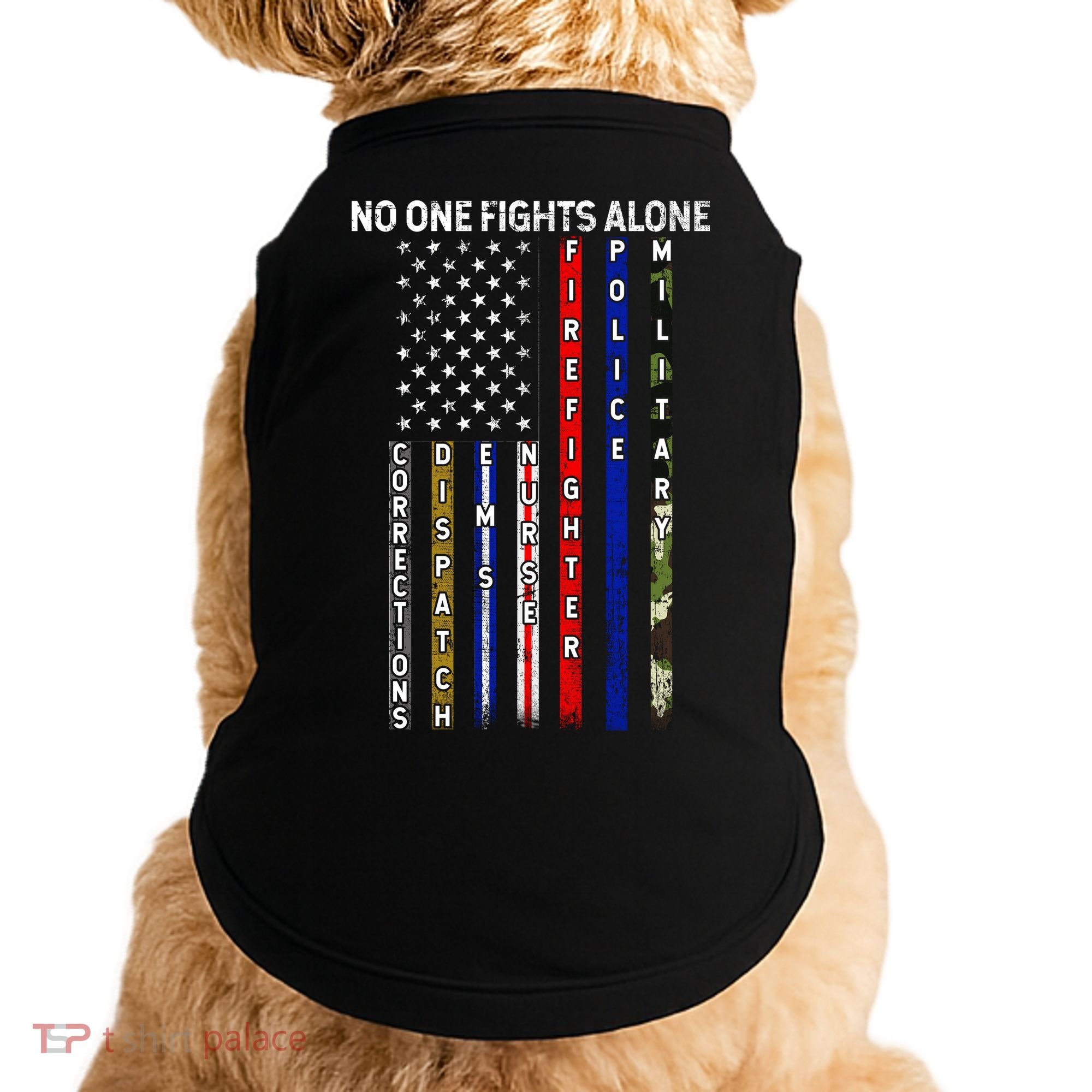 No One Fight Alone USA Flag Doggie Tank
