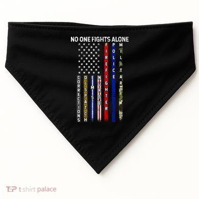No One Fight Alone USA Flag USA-Made Doggie Bandana