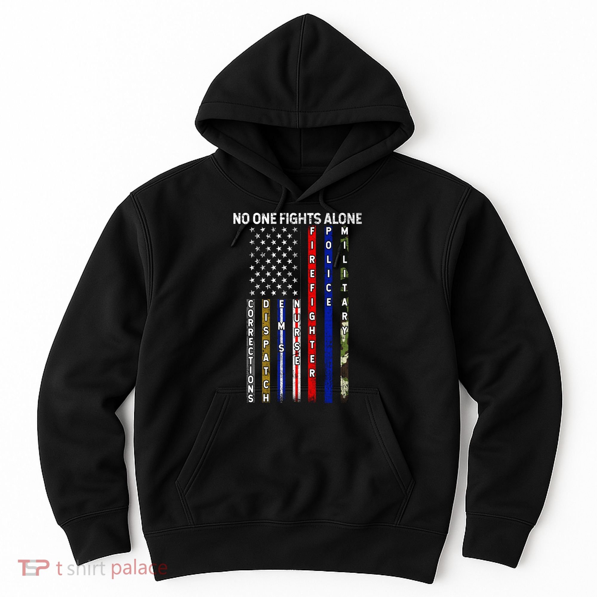 No One Fight Alone USA Flag Hoodie