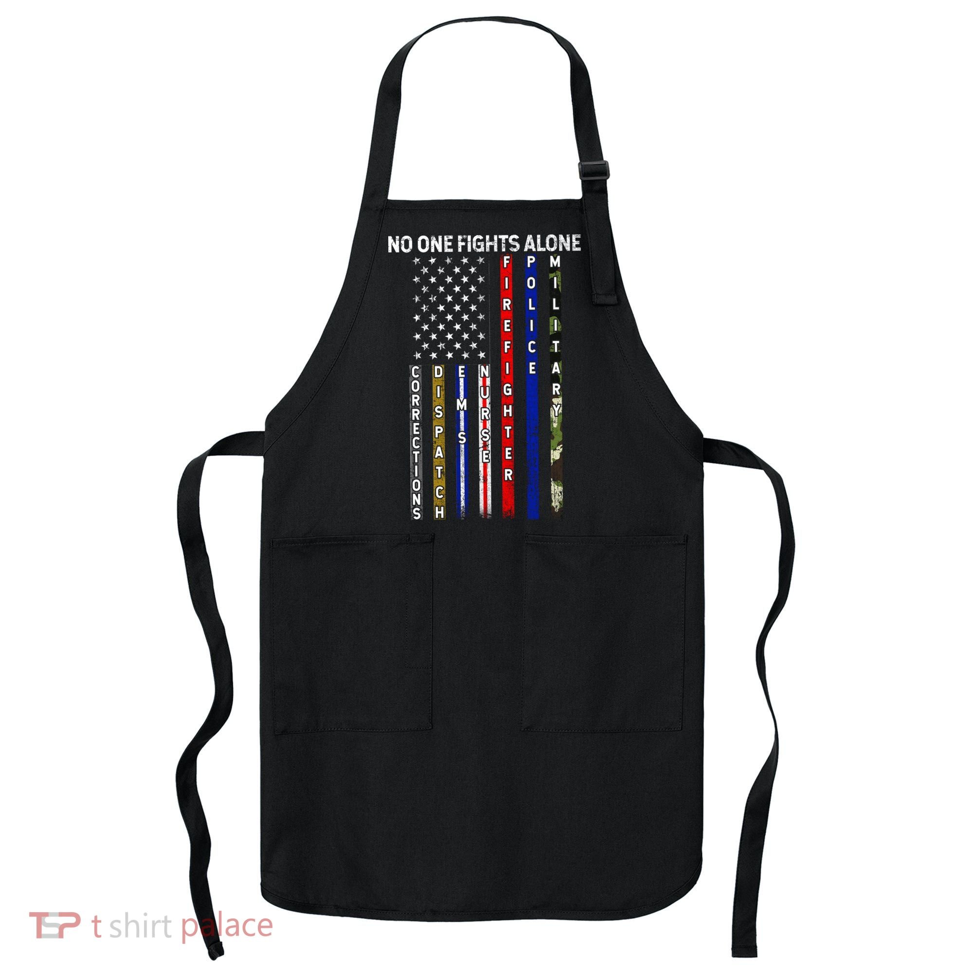 No One Fight Alone USA Flag Apron