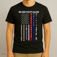 No One Fight Alone USA Flag T-Shirt thumb 3