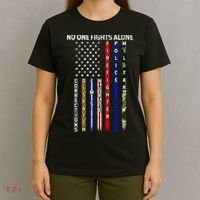 No One Fight Alone USA Flag T-Shirt thumb 4
