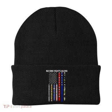 No One Fight Alone USA Flag Beanie