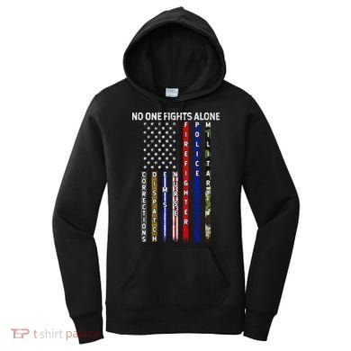 No One Fight Alone USA Flag Women's Hoodie